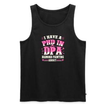 Diamond Painting Artist Addict Diamond Painting - Männer Premium Bio Tank Top - Schwarz - Vorne - AI Model Male 178 light (178cm)