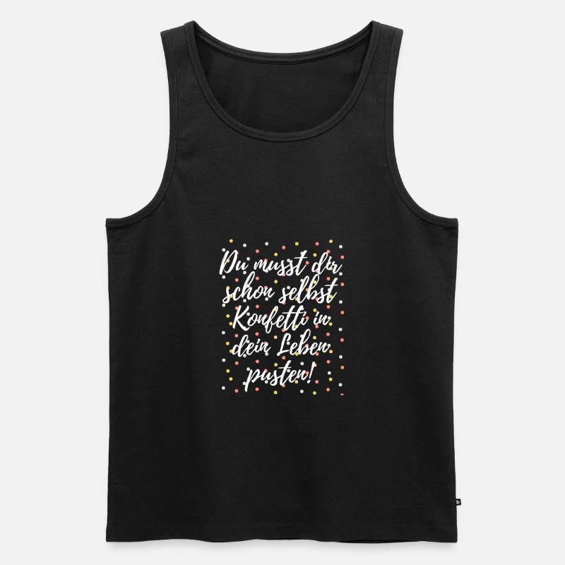 Konfetti - Männer Premium Bio Tank Top - Schwarz