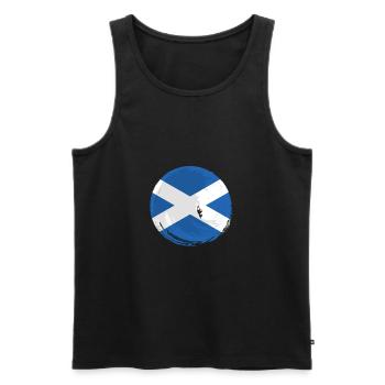 Schottland Flagge Schottische Fahne Alba GB UK - Männer Premium Bio Tank Top - Schwarz - Vorne - AI Model Male 178 light (178cm)