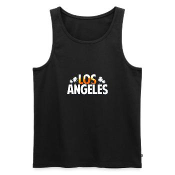 California Los Angeles - Männer Premium Bio Tank Top - Schwarz - Vorne - Michal (187cm)