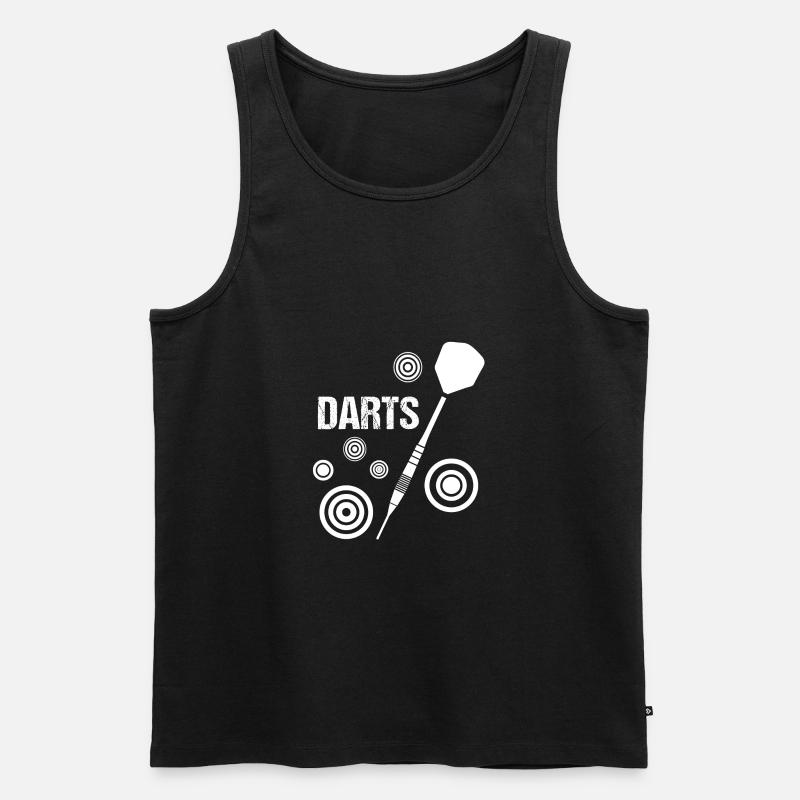 Darts Dart - Männer Premium Bio Tank Top - Schwarz