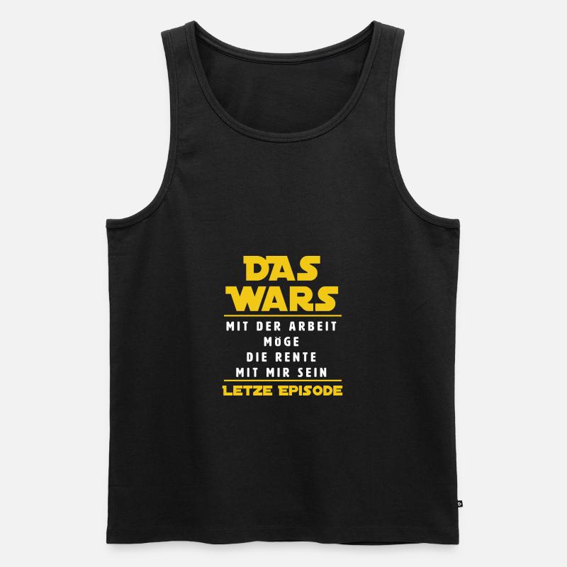 Das Wars Arbeit Rente - Männer Premium Bio Tank Top - Schwarz