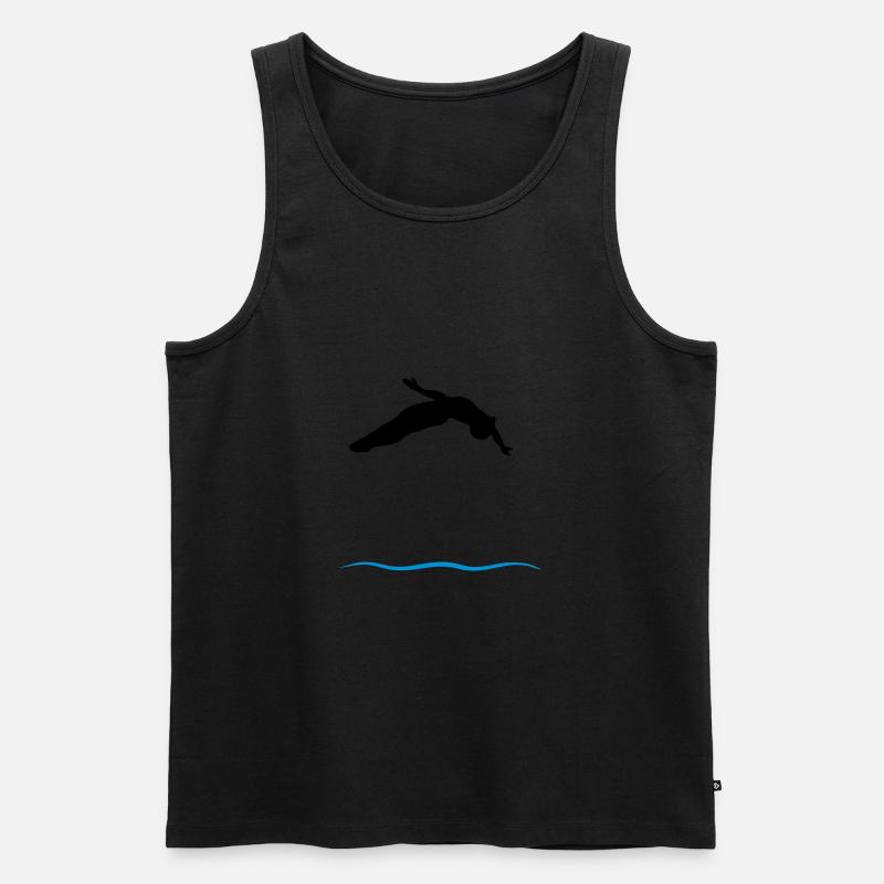 Turmspringer - Männer Premium Bio Tank Top - Schwarz