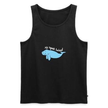 Ich liebe Dugongs Manatees mein Spirit - Männer Premium Bio Tank Top - Schwarz - Vorne - AI Model Male 178 light (178cm)