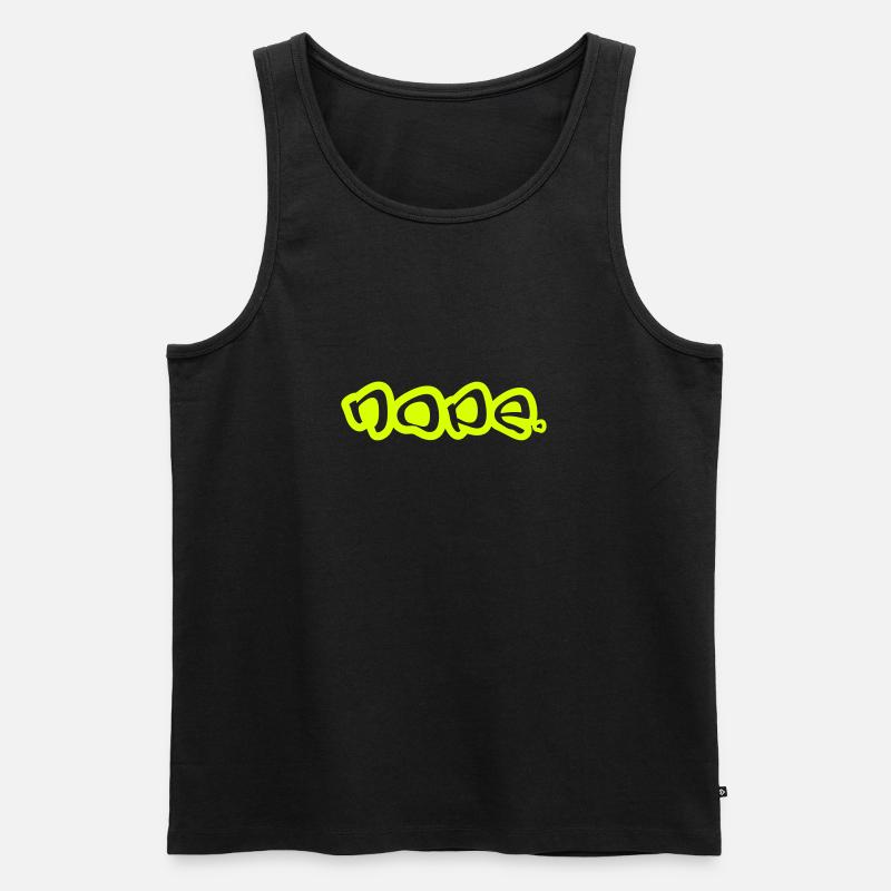 Nope in Graffiti Sprayer Style - Männer Premium Bio Tank Top - Schwarz