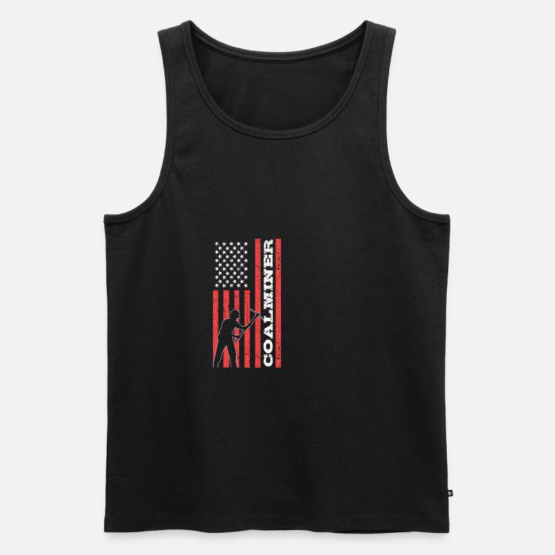 Kohleberhige Engagierter Arbeiter Gift - Männer Premium Bio Tank Top - Schwarz