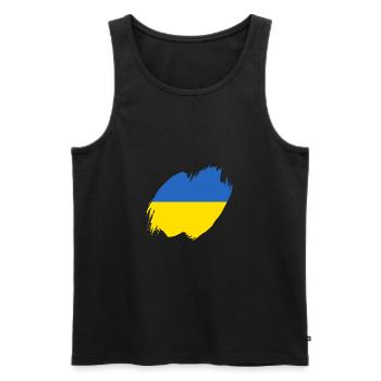 Ukraine Flag Vintage Ukrainian Flag Used Look - Men's Premium Organic Tank Top - black - Front - Michal (187cm)