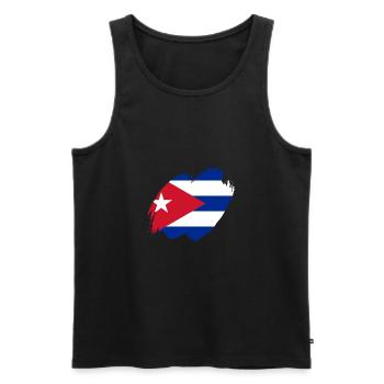 Kuba Flagge Karibik Urlaub Cuba Reise Havanna - Männer Premium Bio Tank Top - Schwarz - Vorne - AI Model Male 178 light (178cm)