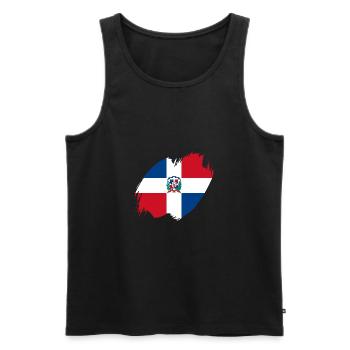 Dominican Republic Flag Dom Rep Flag Trip - Men's Premium Organic Tank Top - black - Front - Michal (187cm)
