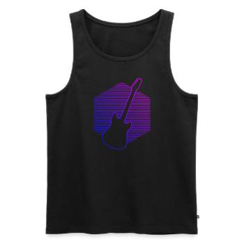 Guitar Guitar Player Guitarist Women Men - Men's Premium Organic Tank Top - black - Front - Michal (187cm)