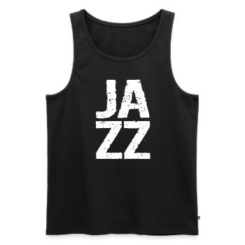 Amour du jazz, fan de jazz, musicien de jazz - Débardeur bio Premium Homme - noir - Devant - AI Model Male 178 light (178cm)