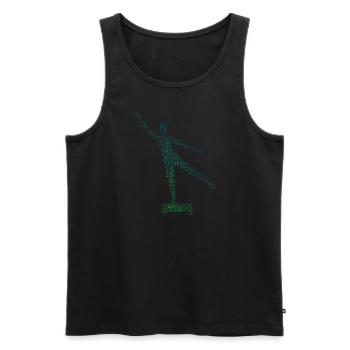 Körpergymnastik Herren Aerobic Fitness Fitness - Männer Premium Bio Tank Top - Schwarz - Vorne - Michal (187cm)