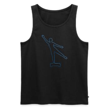 Aerobic Fitness Fitnesstraining Aerobic - Männer Premium Bio Tank Top - Schwarz - Vorne - AI Model Male 178 light (178cm)