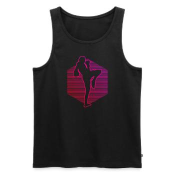Herren Thaibox Thaiboxer Thaiboxing Thaiboxen - Männer Premium Bio Tank Top - Schwarz - Vorne - Michal (187cm)