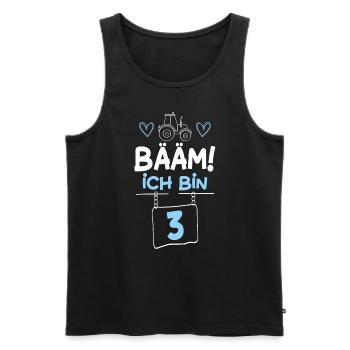 Bääm Ich Bin 3 Traktor - Männer Premium Bio Tank Top - Schwarz - Vorne - AI Model Male 178 light (178cm)