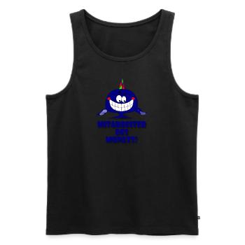 Mitarbeiter des Monats - Männer Premium Bio Tank Top - Schwarz - Vorne - AI Model Male 178 light (178cm)