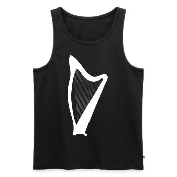 Harfe Geschenk Musikinstrument Musiker Zupfen - Männer Premium Bio Tank Top - Schwarz - Vorne - Michal (187cm)
