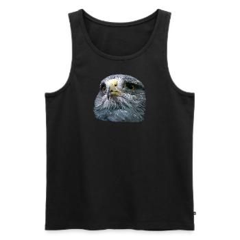 Into the SKY! - Männer Premium Bio Tank Top - Schwarz - Vorne - Michal (187cm)
