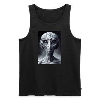 Porträt eines Außerirdischen - Männer Premium Bio Tank Top - Schwarz - Vorne - AI Model Male 178 light (178cm)