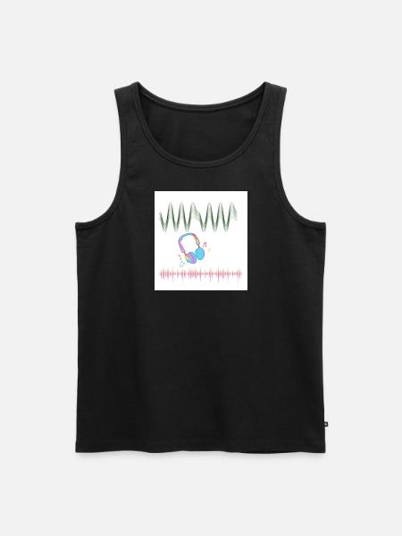 Musik - Männer Premium Bio Tank Top - Schwarz