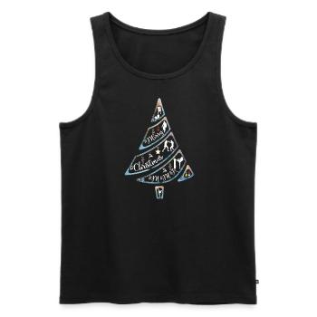 Weihnachtsbaum Kampfsport Boxen Karate Judo - Männer Premium Bio Tank Top - Schwarz - Vorne - Michal (187cm)