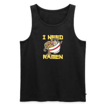 I Need Ramen - Männer Premium Bio Tank Top - Schwarz - Vorne - Michal (187cm)