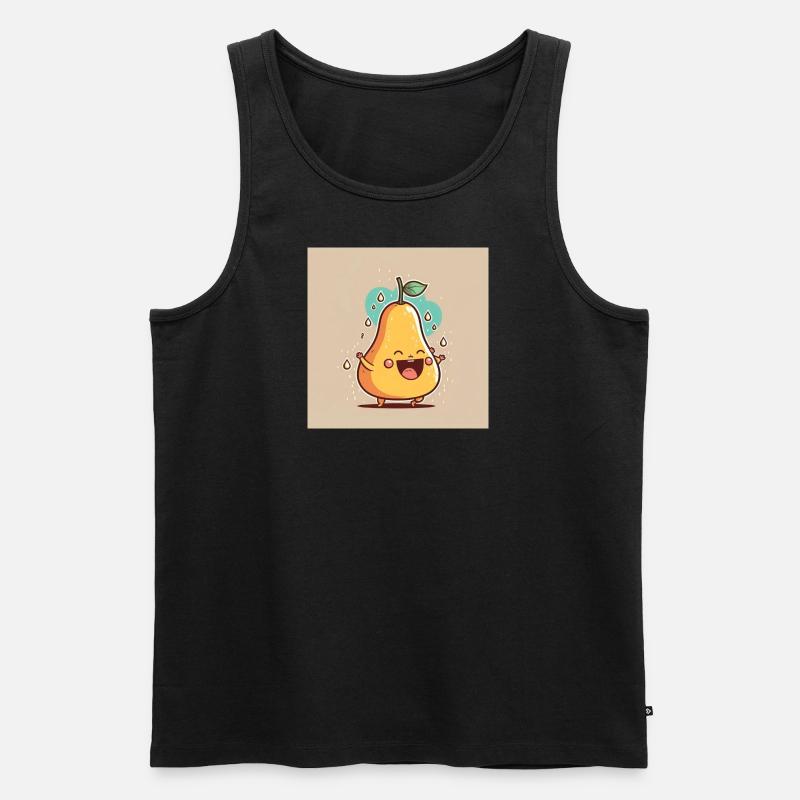 Happy pear - Männer Premium Bio Tank Top - Schwarz