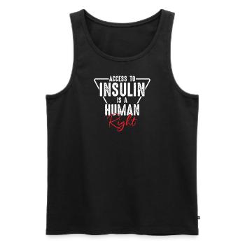 Access To Insulin Is A Human Right - Männer Premium Bio Tank Top - Schwarz - Vorne - Michal (187cm)
