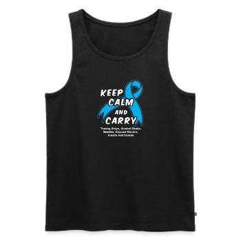 Keep Calm And Carry Testing Strips - Männer Premium Bio Tank Top - Schwarz - Vorne - Michal (187cm)