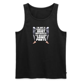 Missing Some Parts - Männer Premium Bio Tank Top - Schwarz - Vorne - AI Model Male 178 light (178cm)