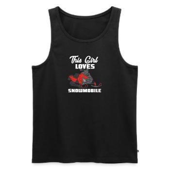 This Girl Loves Her Snowmobile - Männer Premium Bio Tank Top - Schwarz - Vorne - Michal (187cm)