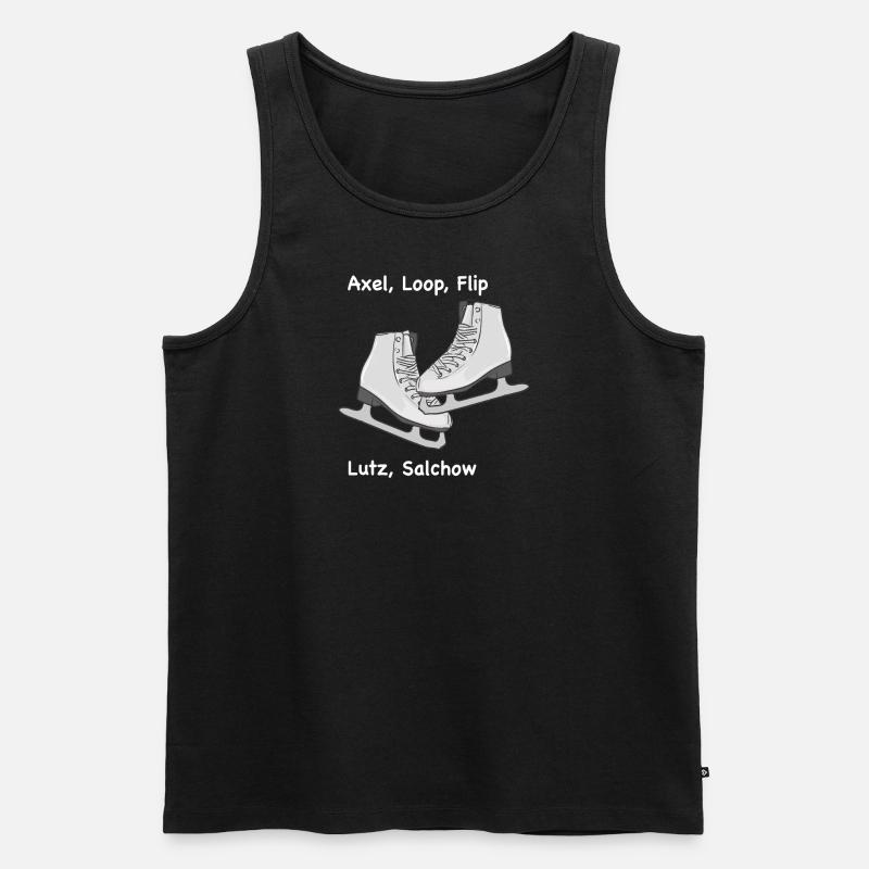 Axel Loop Flip - Männer Premium Bio Tank Top - Schwarz