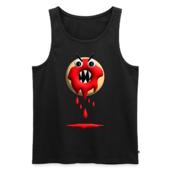 Halloween Donut rot vor Wut. - Männer Premium Bio Tank Top - Schwarz - Vorne - Michal (187cm)