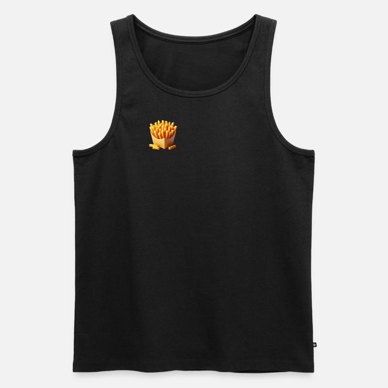 Pommes Polygon - Männer Premium Bio Tank Top - Schwarz