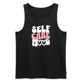 Humeur selfcare - Débardeur bio Premium Homme - noir - Devant - Michal (187cm)