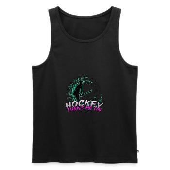 hockey girl field hockey turns hockey player ladies - Men's Premium Organic Tank Top - black - Front - Michal (187cm)