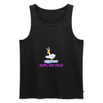 winterbader eisbader nope,nicht kalt winterbaden - Männer Premium Bio Tank Top - Schwarz - Vorne - Michal (187cm)