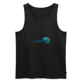 Scuba Diver Underwater Whale Shark - Men's Premium Organic Tank Top - black - Front - AI Model Male 178 light (178cm)