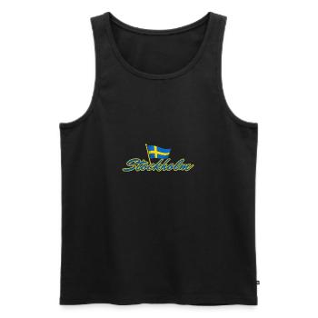 Stockholm Suède Souvenir - Débardeur bio Premium Homme - noir - Devant - Michal (187cm)