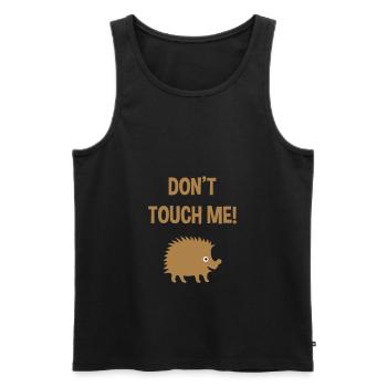 Don’t touch me (Hérisson) - Débardeur bio Premium Homme - noir - Devant - AI Model Male 178 light (178cm)