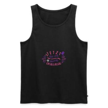 Kinder Einschulung - Mädchen Schultüte - Vorfreude - Männer Premium Bio Tank Top - Schwarz - Vorne - AI Model Male 178 light (178cm)
