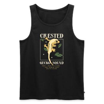 Crested Geckos Cute Lizard Tropic Animal Reptiles - Men's Premium Organic Tank Top - black - Front - Michal (187cm)
