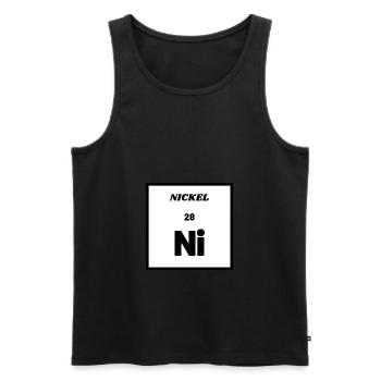 NICKEL (Ni) - Élément chimique n 28 - Débardeur bio Premium Homme - noir - Devant - AI Model Male 178 light (178cm)