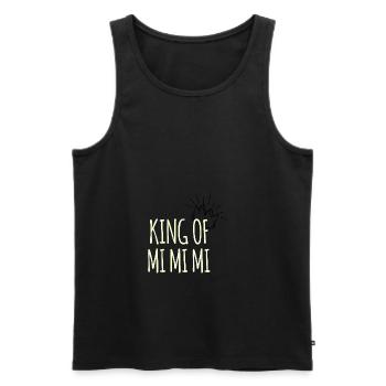 king of mimimi Funny whining humor - Men's Premium Organic Tank Top - black - Front - AI Model Male 178 light (178cm)