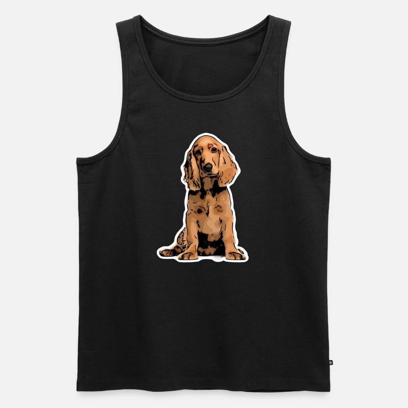 Cocker Spaniel Haustier Design - Männer Premium Bio Tank Top - Schwarz