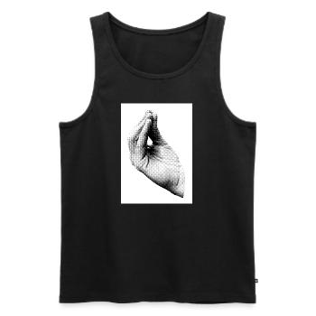 Lustige Geste Handzeichen Italien Design - Männer Premium Bio Tank Top - Schwarz - Vorne - AI Model Male 178 light (178cm)