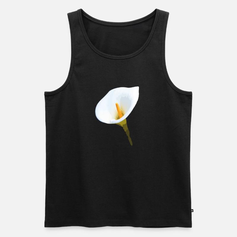 Calla, Aronstab - Männer Premium Bio Tank Top - Schwarz