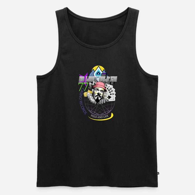 holdem fold and live - Männer Premium Bio Tank Top - Schwarz