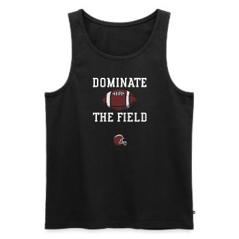 Dominate the field - Football - Men's Premium Organic Tank Top - black - Front - Michal (187cm)