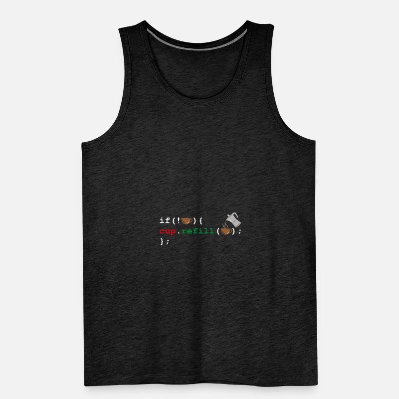 Programmierer Geschenk Kaffee Koffein Coden Code Männer Premium Bio Tank Top